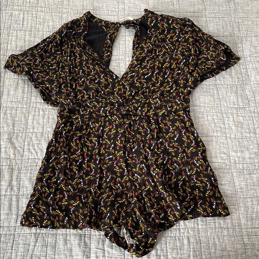 Free People Black Floral Dress